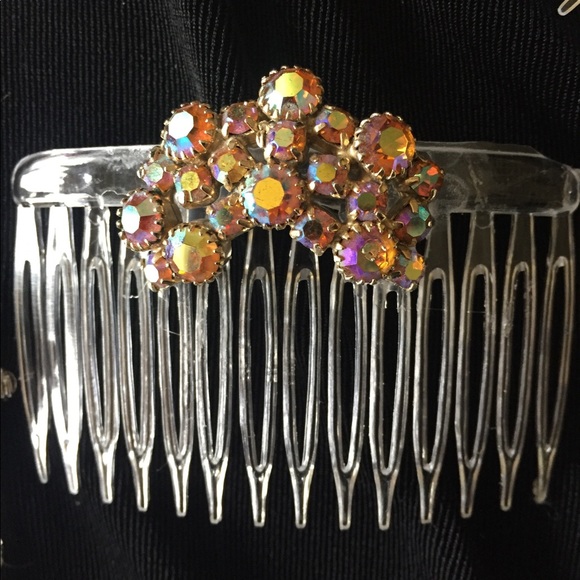 Rebecca Downs Designs Accessories - Vintage Aurora Borealis Bridal Haircomb